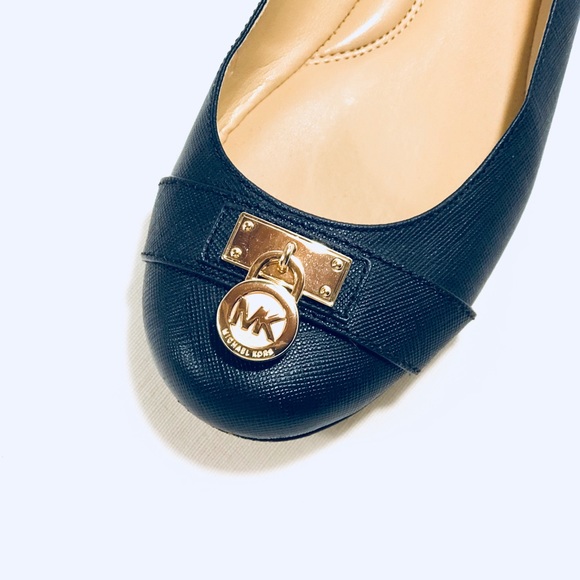 michael kors navy ballet flats